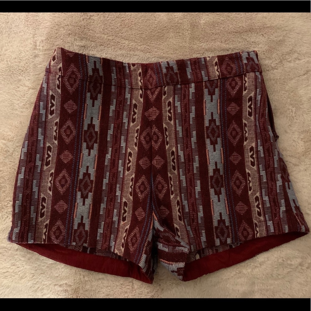 High Waisted Patterned Hollister Shorts Size 1